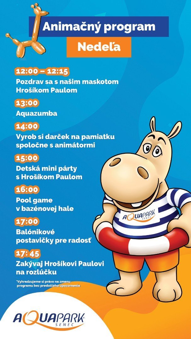 Animačný program od 2.septembra 2024